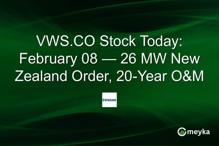 VWS.CO Stock Today: February 08 — 26 MW New Zealand Order, 20-Year O&M