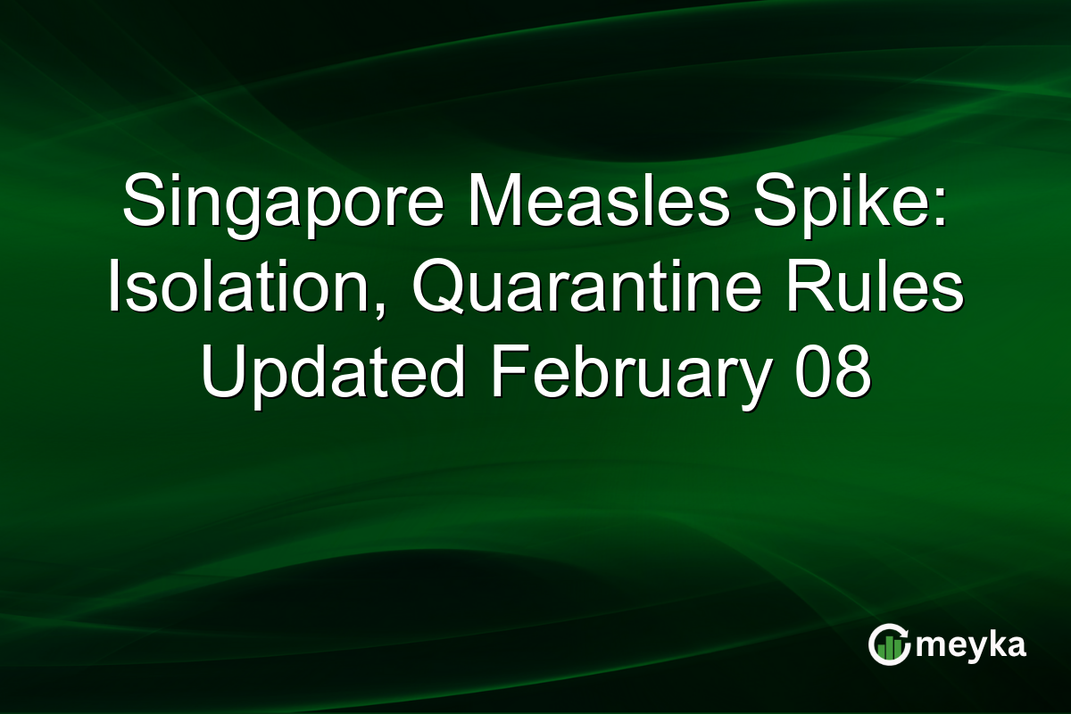 Singapore Measles Spike: Isolation, Quarantine Rules Updated February 08
