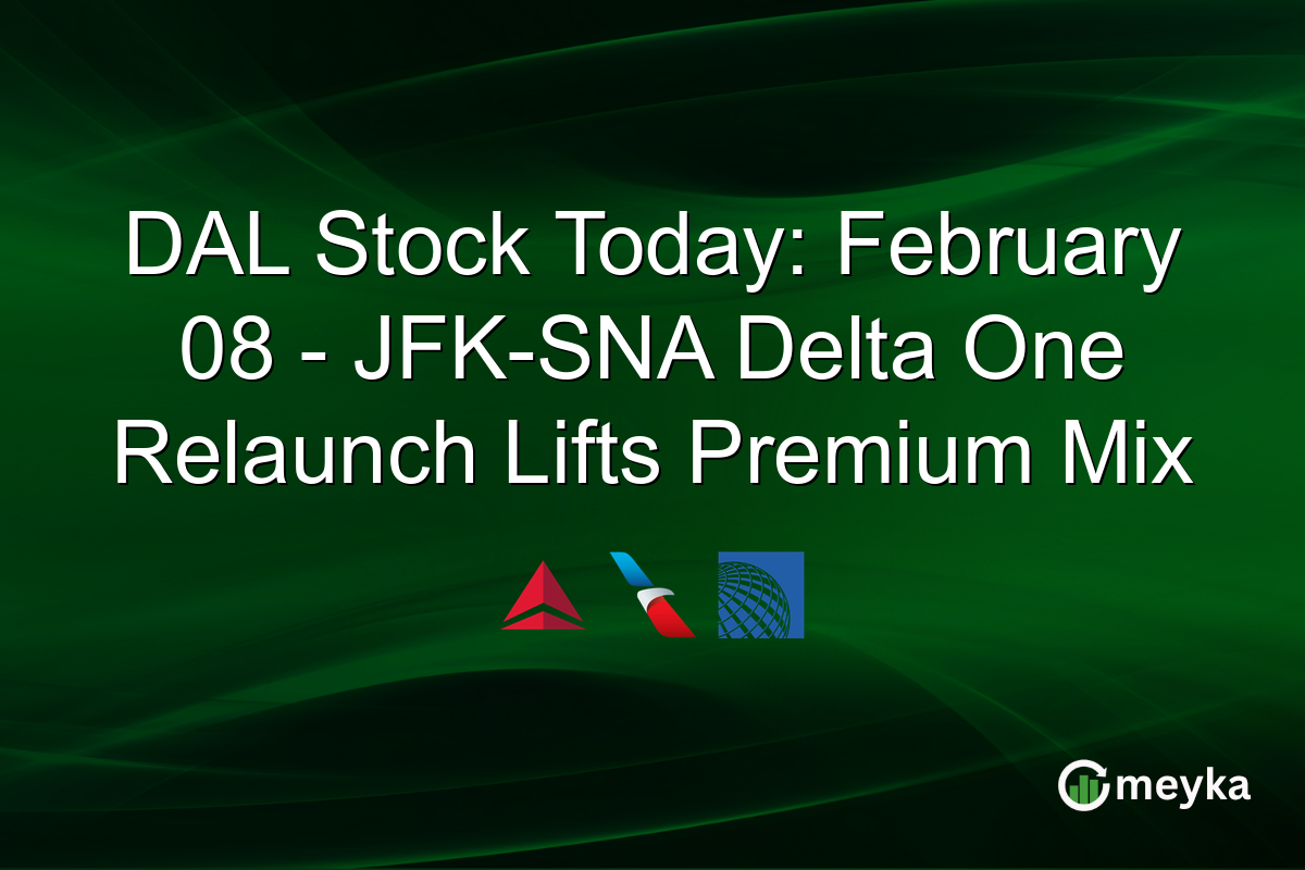 DAL Stock Today: February 08 - JFK-SNA Delta One Relaunch Lifts Premium Mix