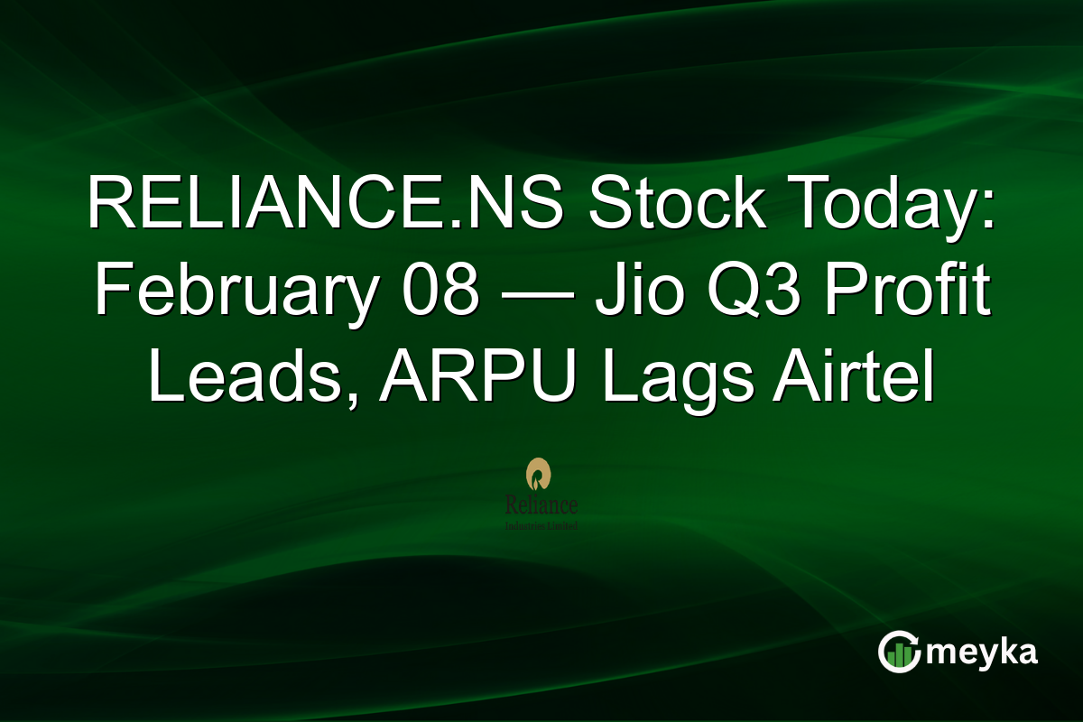 RELIANCE.NS Stock Today: February 08 — Jio Q3 Profit Leads, ARPU Lags Airtel