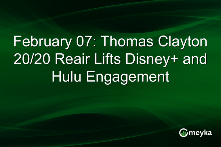 February 07: Thomas Clayton 20/20 Reair Lifts Disney+ and Hulu Engagement