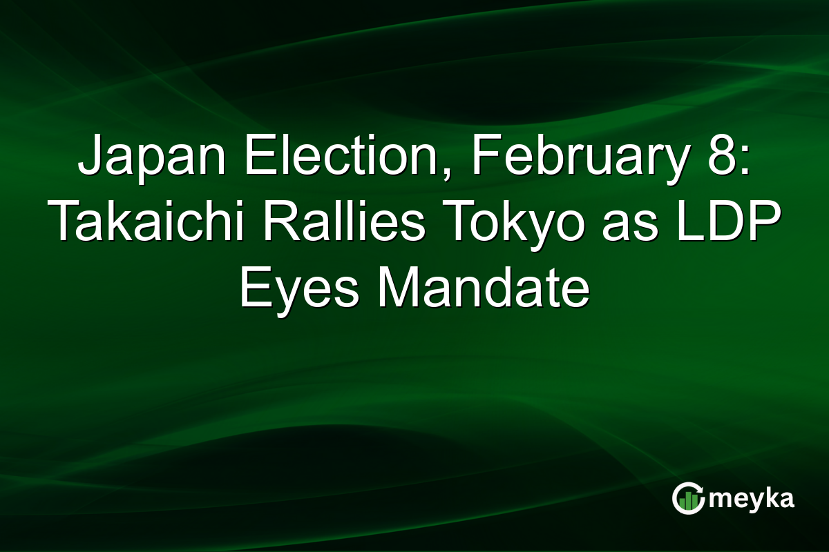 Japan Election, February 8: Takaichi Rallies Tokyo as LDP Eyes Mandate