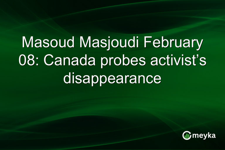 Masoud Masjoudi February 08: Canada probes activist’s disappearance