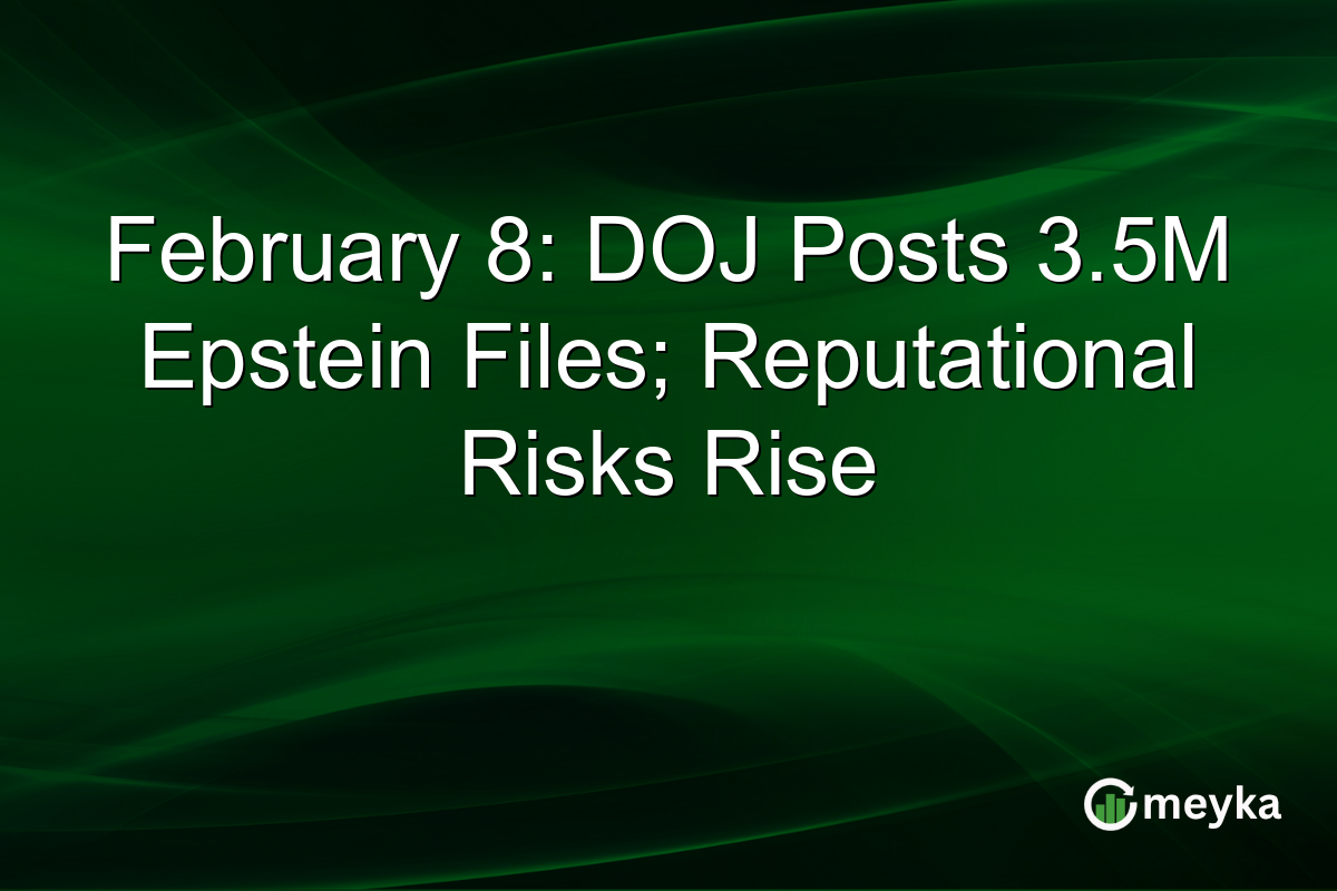 February 8: DOJ Posts 3.5M Epstein Files; Reputational Risks Rise