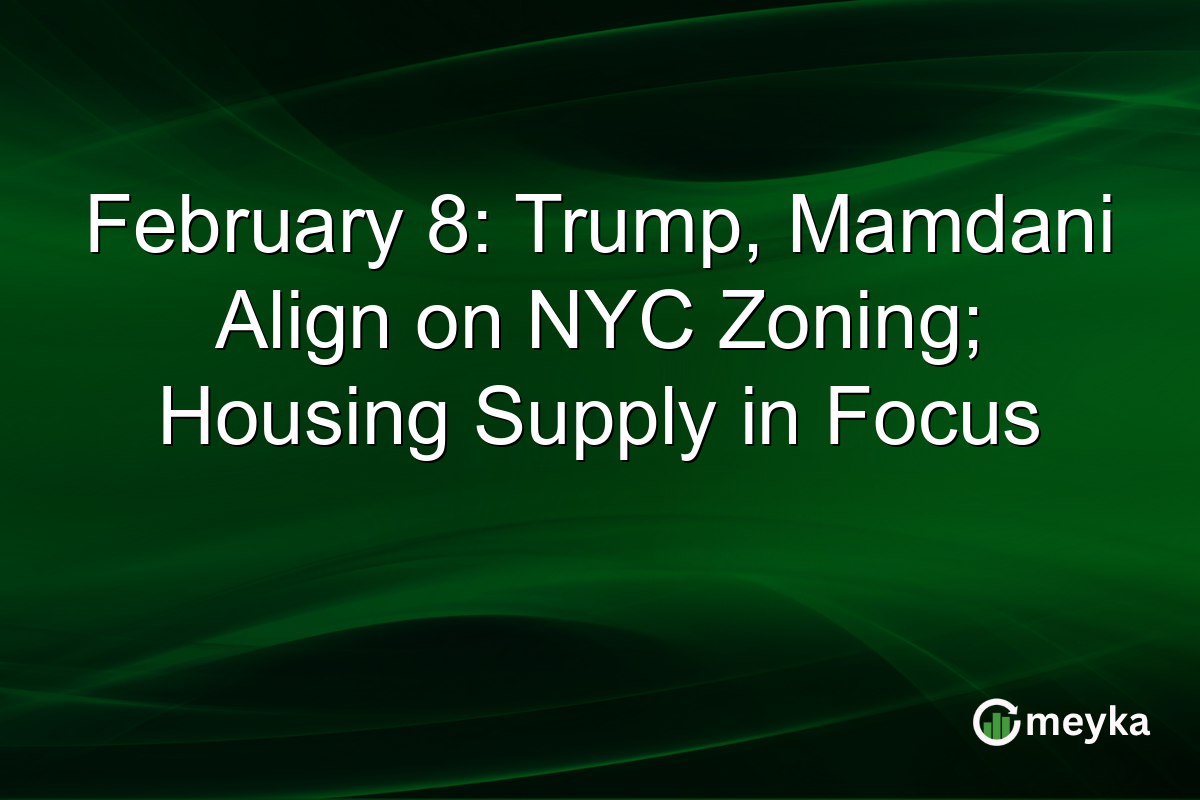 February 8: Trump, Mamdani Align on NYC Zoning; Housing Supply in Focus