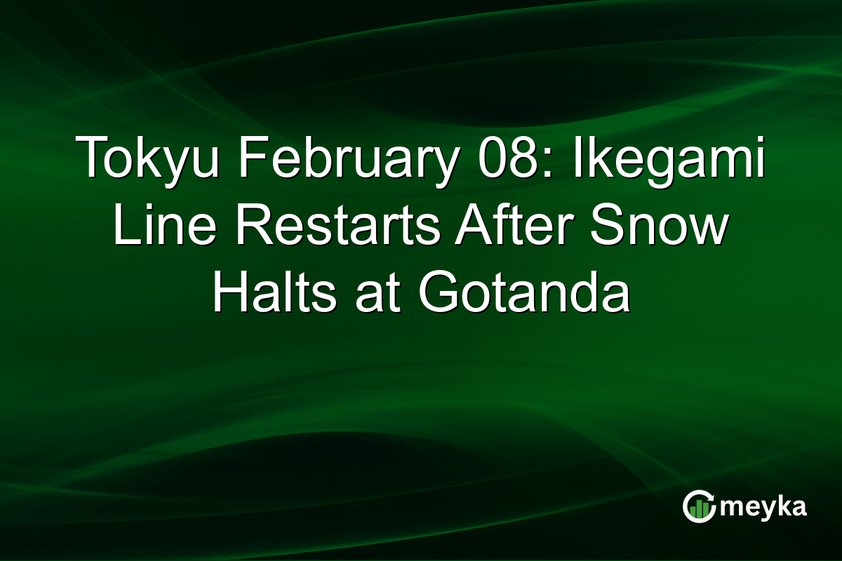 Tokyu February 08: Ikegami Line Restarts After Snow Halts at Gotanda