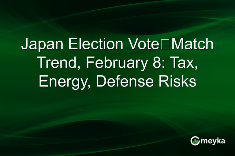 Japan Election Vote‑Match Trend, February 8: Tax, Energy, Defense Risks