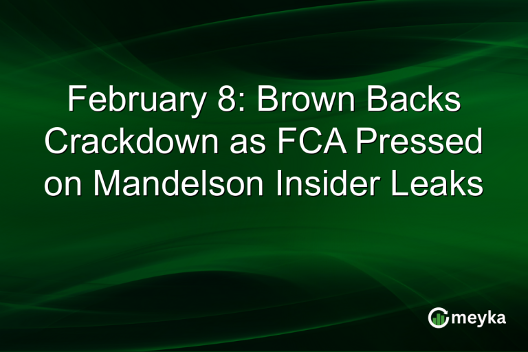 February 8: Brown Backs Crackdown as FCA Pressed on Mandelson Insider Leaks