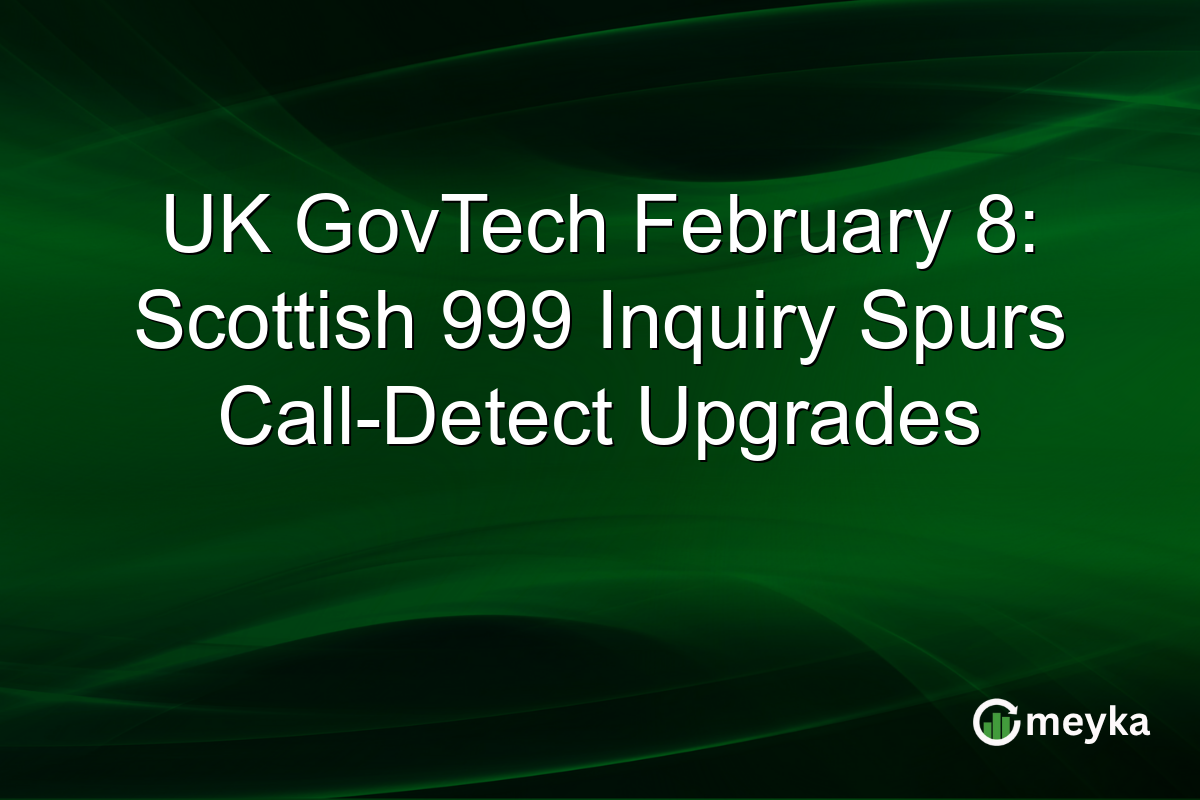 UK GovTech February 8: Scottish 999 Inquiry Spurs Call-Detect Upgrades