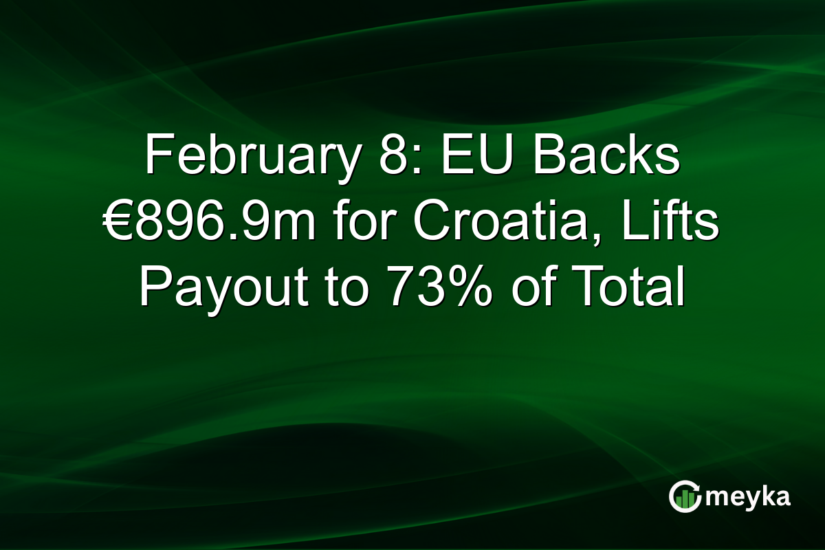 February 8: EU Backs €896.9m for Croatia, Lifts Payout to 73% of Total