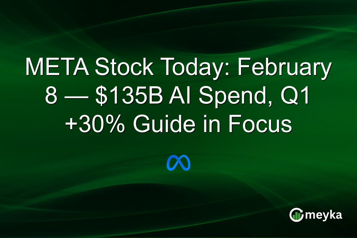 META Stock Today: February 8 — $135B AI Spend, Q1 +30% Guide in Focus
