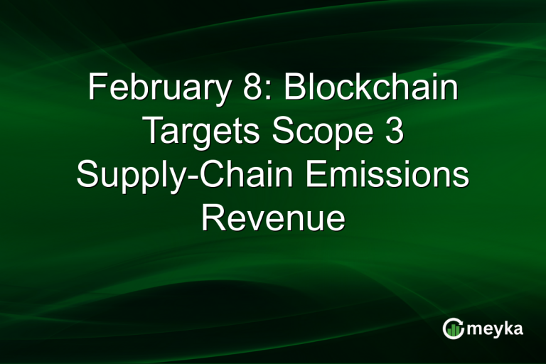 February 8: Blockchain Targets Scope 3 Supply-Chain Emissions Revenue