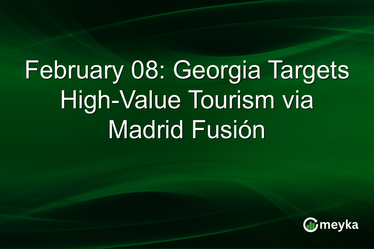 February 08: Georgia Targets High-Value Tourism via Madrid Fusión