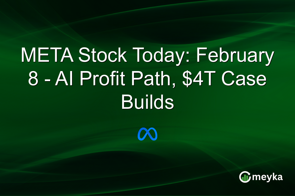 META Stock Today: February 8 - AI Profit Path, $4T Case Builds