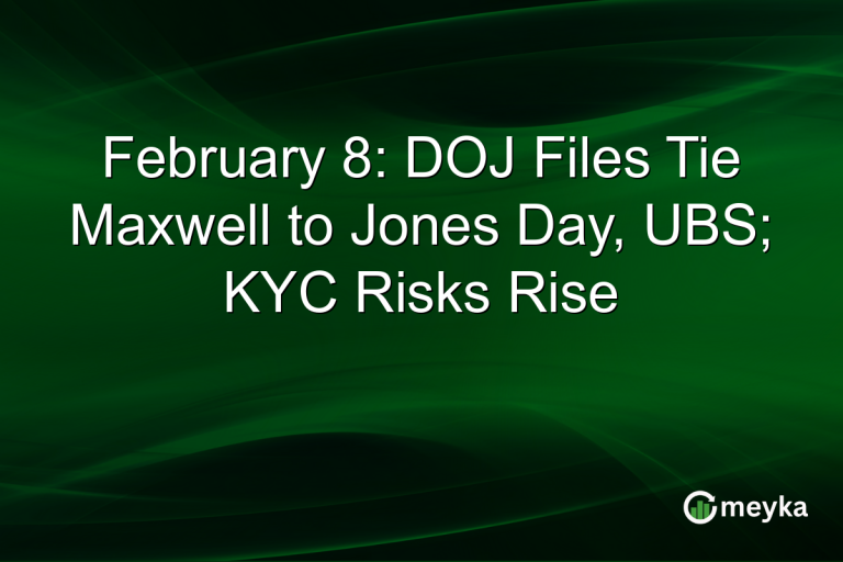 February 8: DOJ Files Tie Maxwell to Jones Day, UBS; KYC Risks Rise