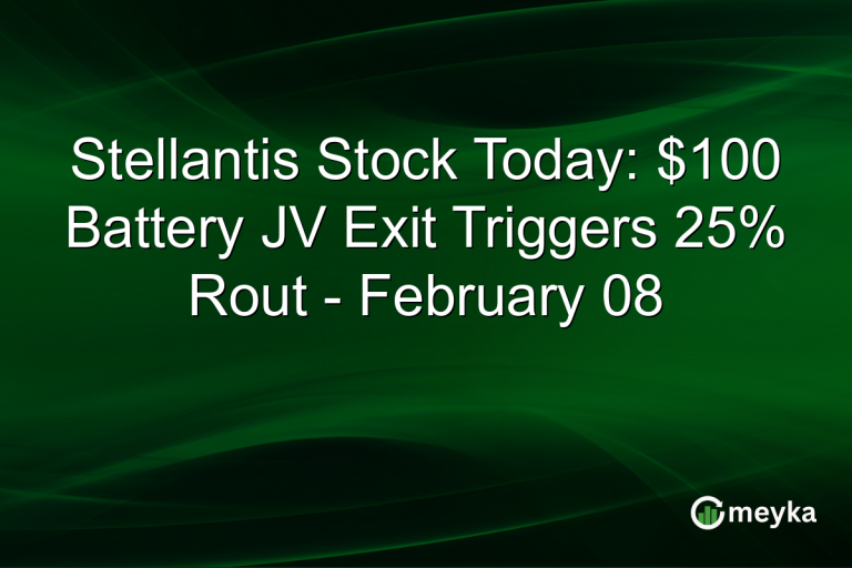 Stellantis Stock Today: $100 Battery JV Exit Triggers 25% Rout - February 08