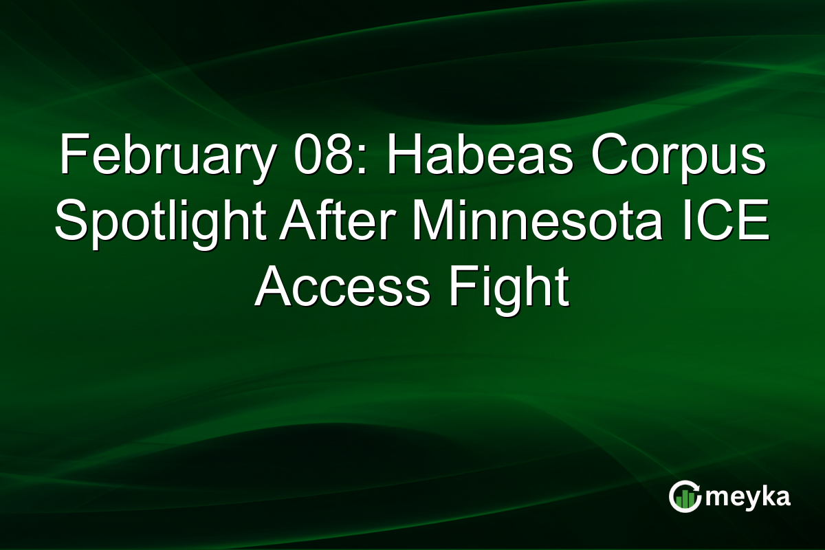 February 08: Habeas Corpus Spotlight After Minnesota ICE Access Fight