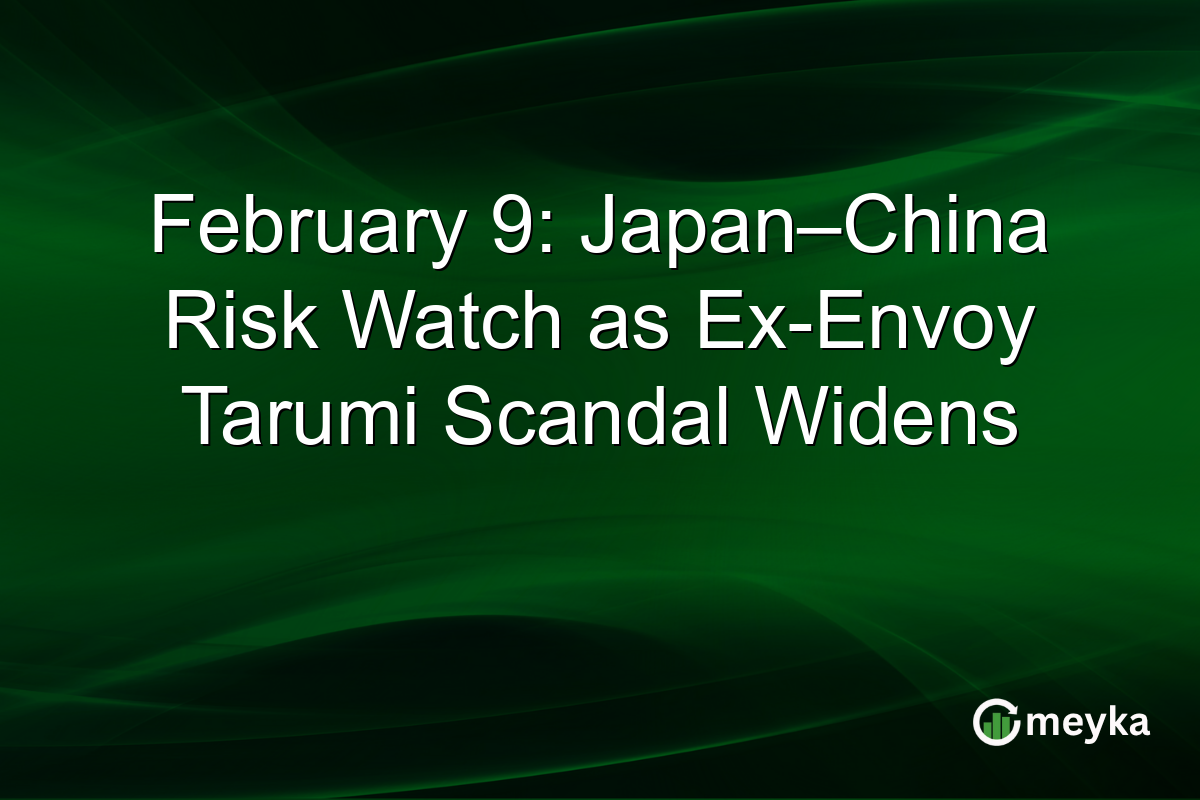 February 9: Japan–China Risk Watch as Ex-Envoy Tarumi Scandal Widens