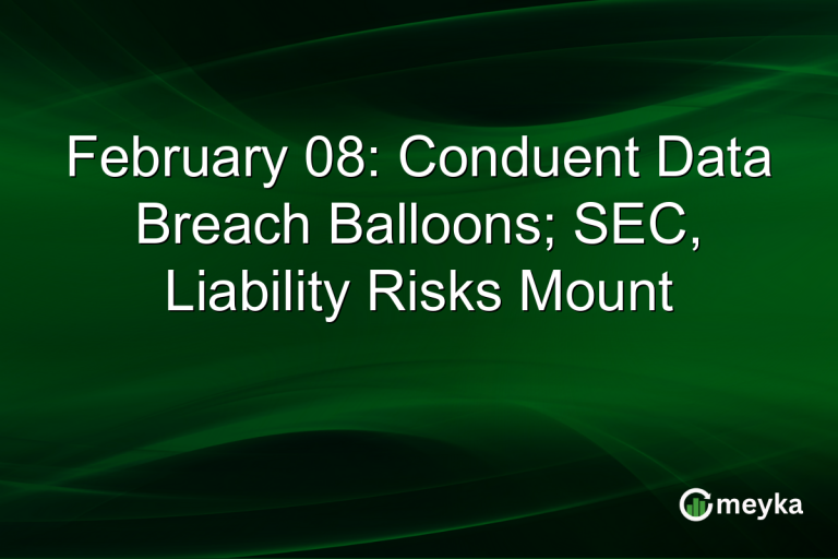 February 08: Conduent Data Breach Balloons; SEC, Liability Risks Mount