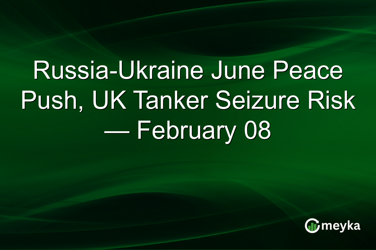 Russia-Ukraine June Peace Push, UK Tanker Seizure Risk — February 08