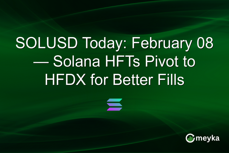 SOLUSD Today: February 08 — Solana HFTs Pivot to HFDX for Better Fills