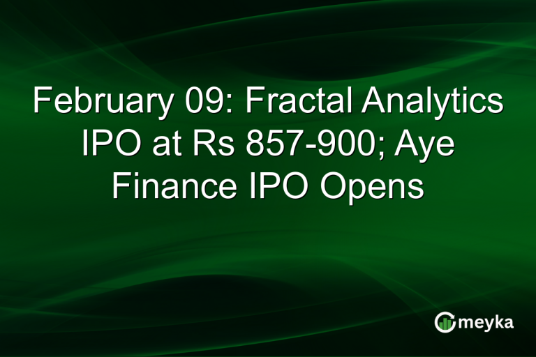 February 09: Fractal Analytics IPO at Rs 857-900; Aye Finance IPO Opens