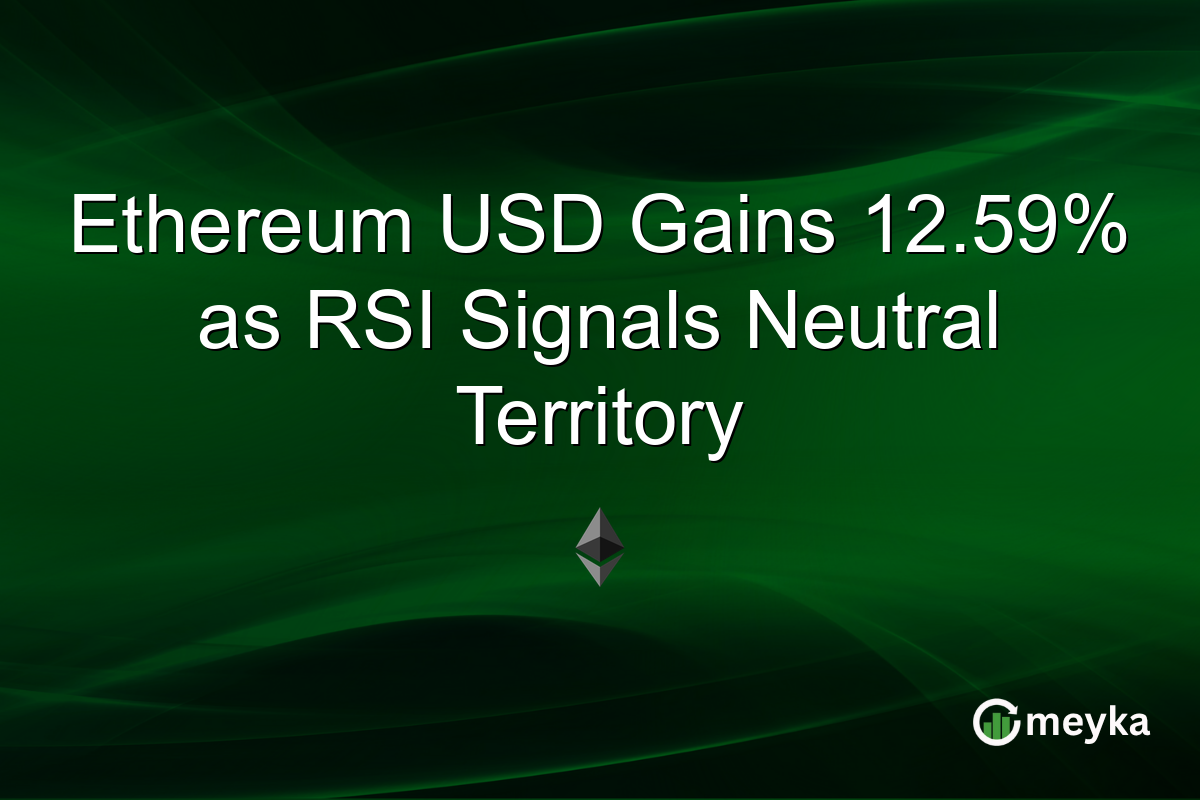 Ethereum USD Gains 12.59% as RSI Signals Neutral Territory