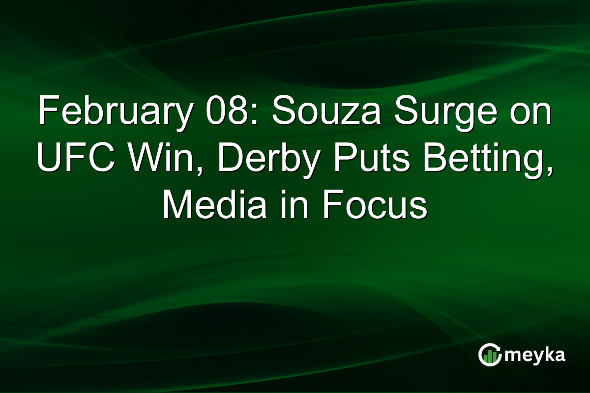 February 08: Souza Surge on UFC Win, Derby Puts Betting, Media in Focus