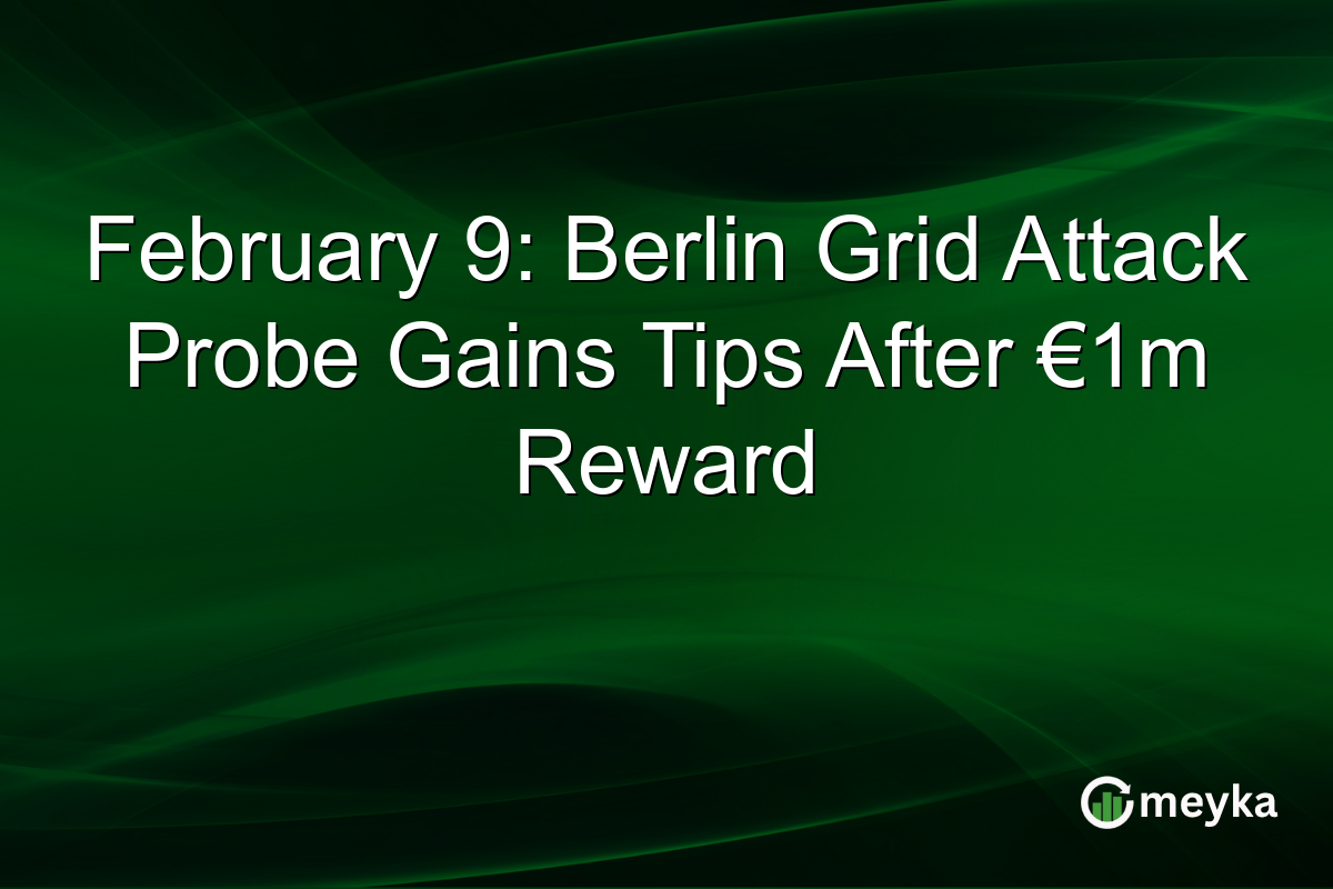 February 9: Berlin Grid Attack Probe Gains Tips After €1m Reward