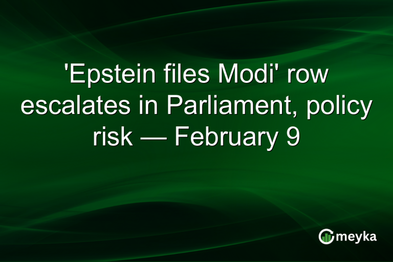 'Epstein files Modi' row escalates in Parliament, policy risk — February 9