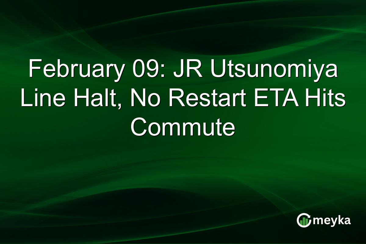 February 09: JR Utsunomiya Line Halt, No Restart ETA Hits Commute