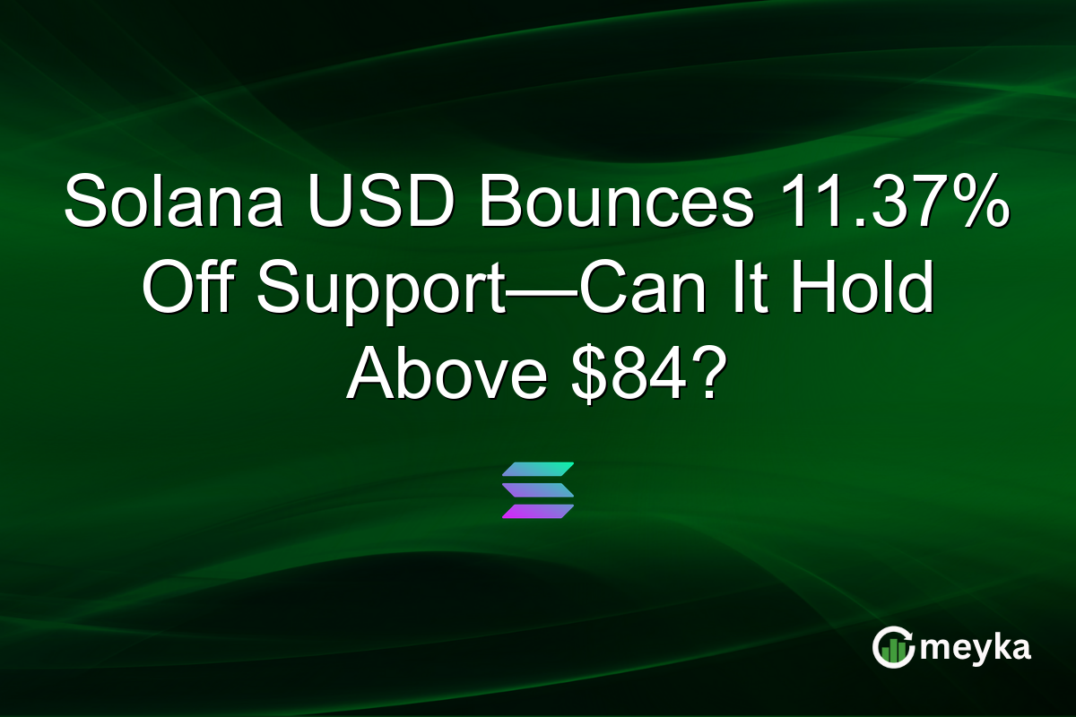 Solana USD Bounces 11.37% Off Support—Can It Hold Above $84?
