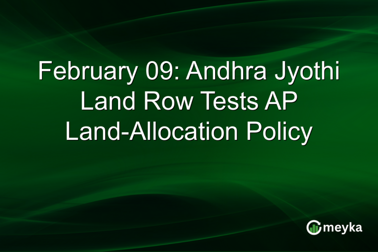 February 09: Andhra Jyothi Land Row Tests AP Land-Allocation Policy