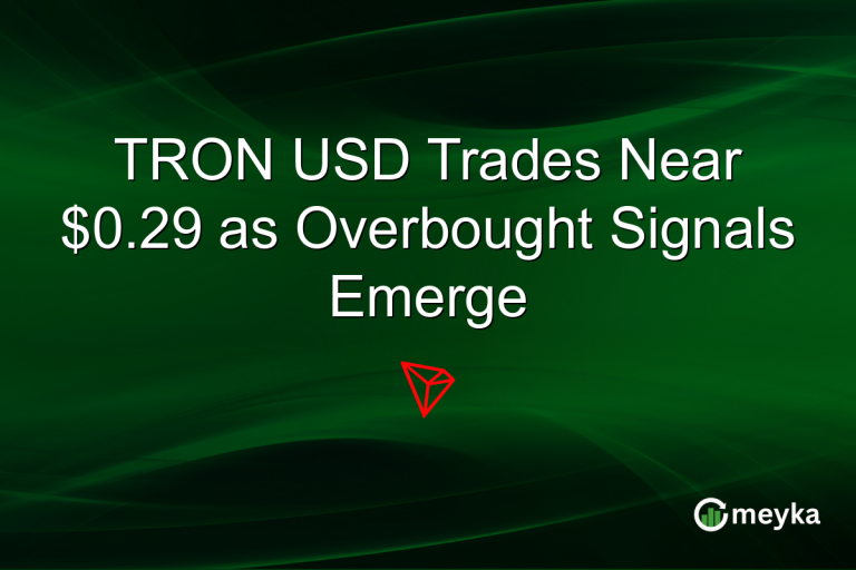 TRON USD Trades Near $0.29 as Overbought Signals Emerge