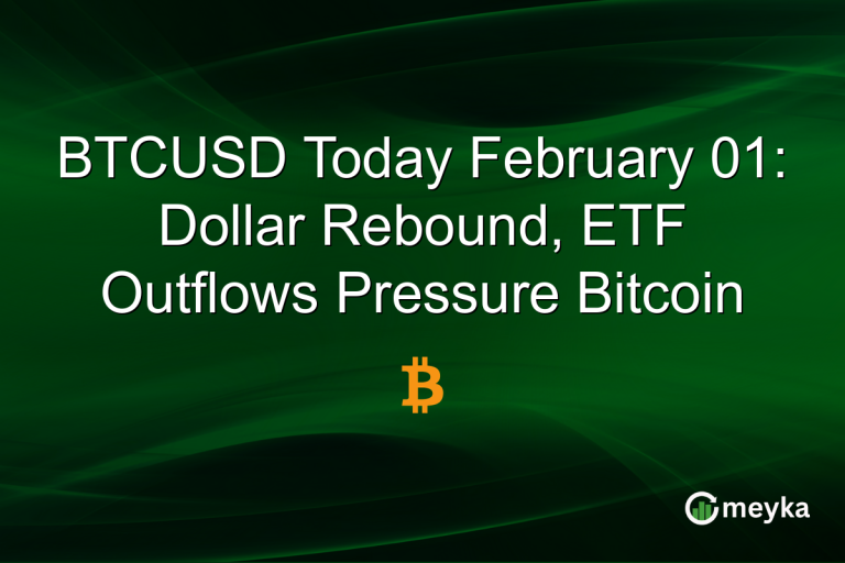 BTCUSD Today February 01: Dollar Rebound, ETF Outflows Pressure Bitcoin