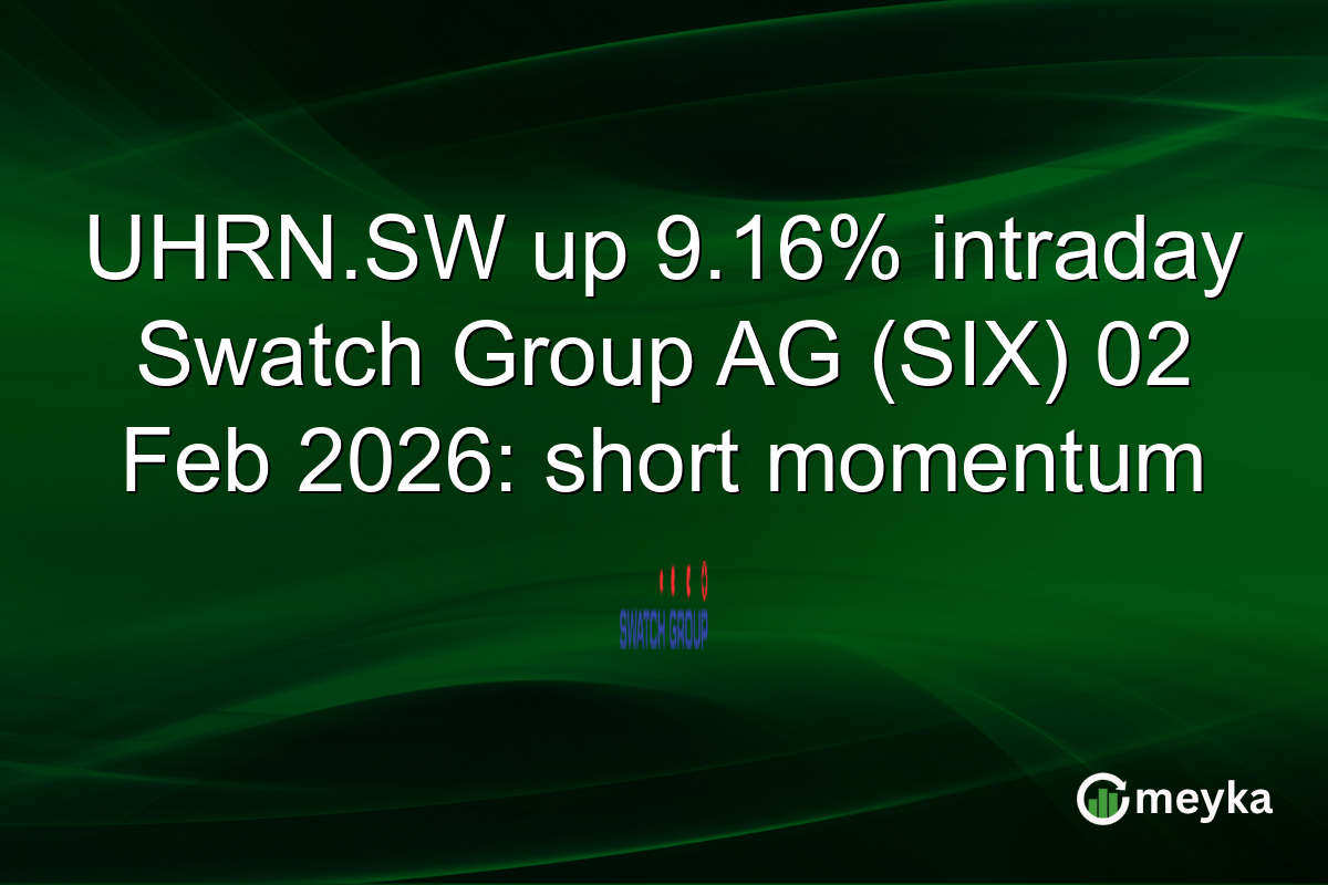 UHRN.SW up 9.16% intraday Swatch Group AG (SIX) 02 Feb 2026: short momentum