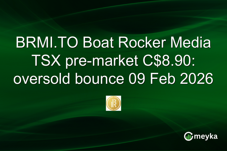 BRMI.TO Boat Rocker Media TSX pre-market C$8.90: oversold bounce 09 Feb 2026