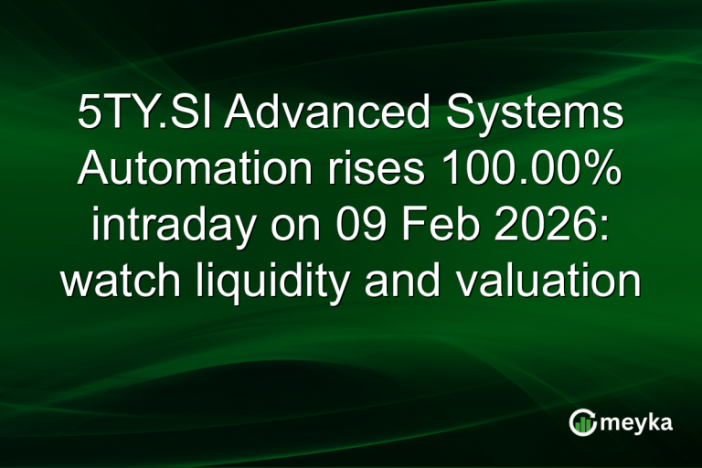 5TY.SI Advanced Systems Automation rises 100.00% intraday on 09 Feb 2026: watch liquidity and valuation