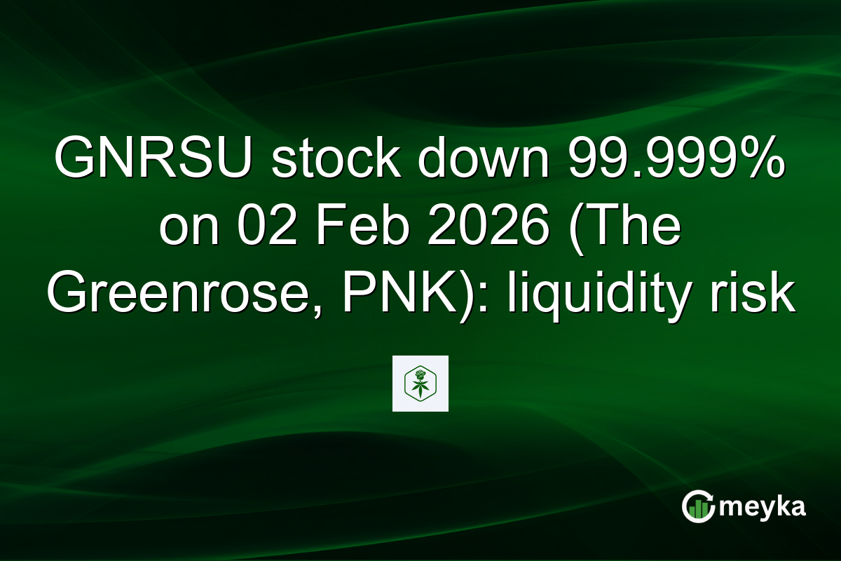 GNRSU stock down 99.999% on 02 Feb 2026 (The Greenrose, PNK): liquidity risk