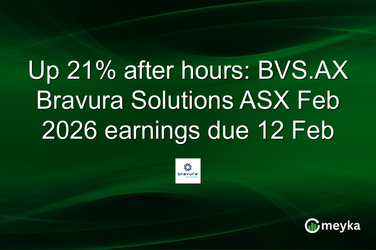Up 21% after hours: BVS.AX Bravura Solutions ASX Feb 2026 earnings due 12 Feb