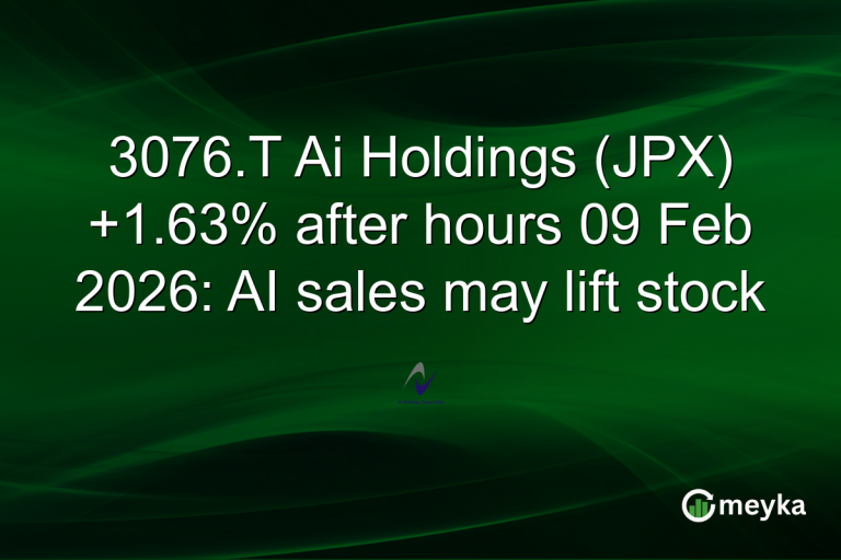 3076.T Ai Holdings (JPX) +1.63% after hours 09 Feb 2026: AI sales may lift stock