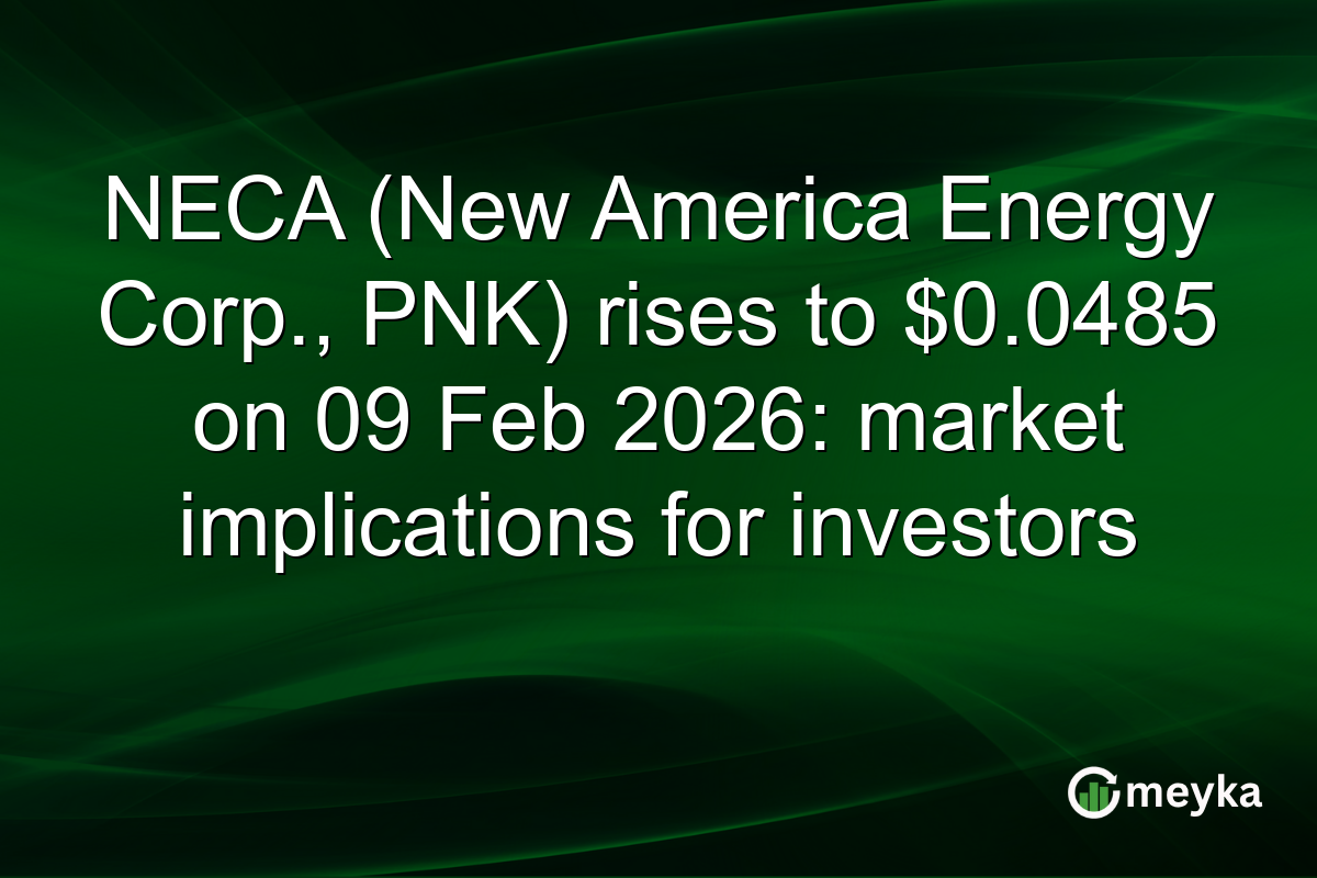 NECA (New America Energy Corp., PNK) rises to $0.0485 on 09 Feb 2026: market implications for investors