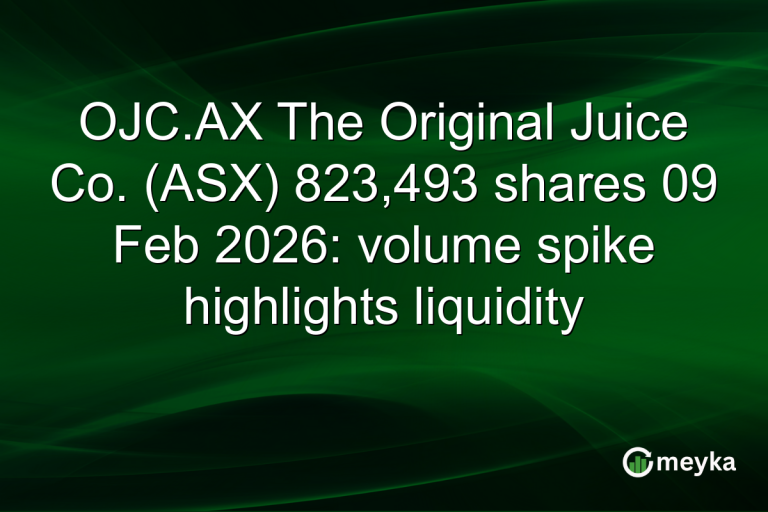 OJC.AX The Original Juice Co. (ASX) 823,493 shares 09 Feb 2026: volume spike highlights liquidity