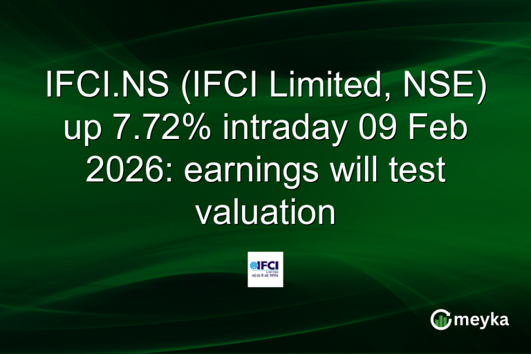 IFCI.NS (IFCI Limited, NSE) up 7.72% intraday 09 Feb 2026: earnings will test valuation