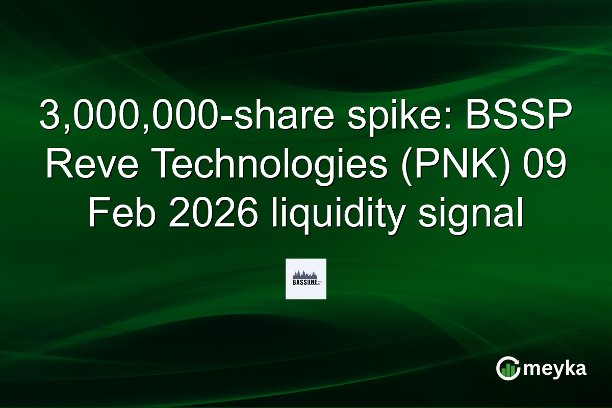 3,000,000-share spike: BSSP Reve Technologies (PNK) 09 Feb 2026 liquidity signal