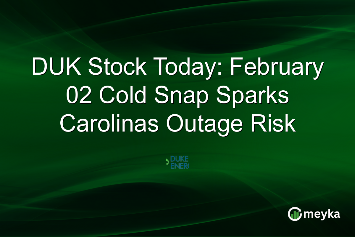 DUK Stock Today: February 02 Cold Snap Sparks Carolinas Outage Risk