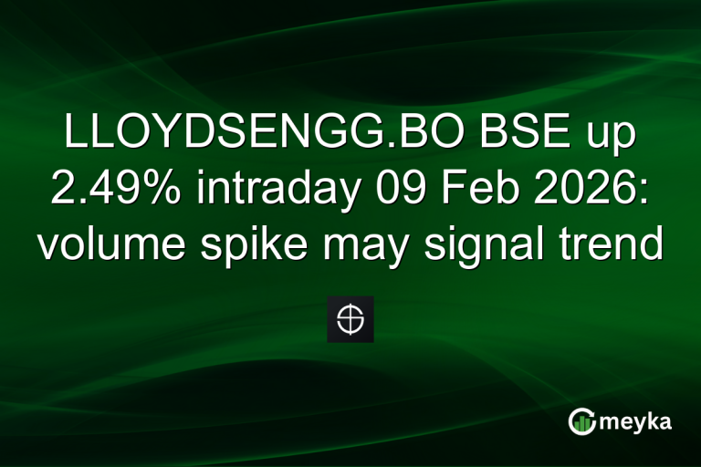 LLOYDSENGG.BO BSE up 2.49% intraday 09 Feb 2026: volume spike may signal trend