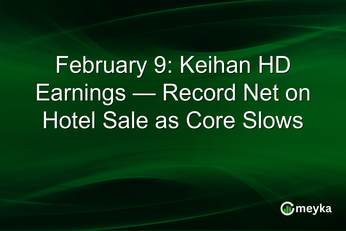 February 9: Keihan HD Earnings — Record Net on Hotel Sale as Core Slows