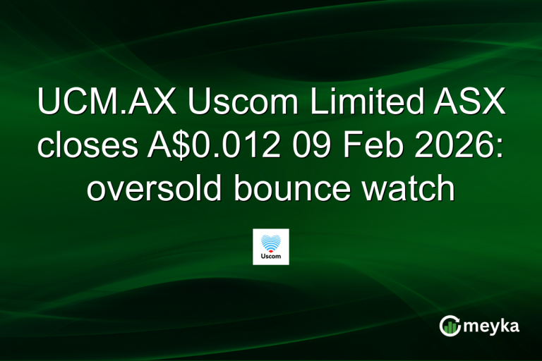 UCM.AX Uscom Limited ASX closes A$0.012 09 Feb 2026: oversold bounce watch