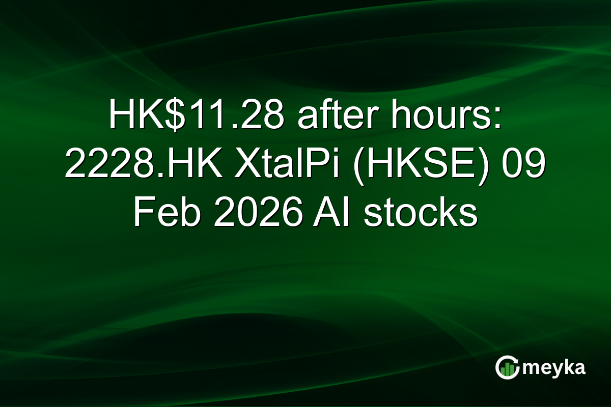 HK$11.28 after hours: 2228.HK XtalPi (HKSE) 09 Feb 2026 AI stocks